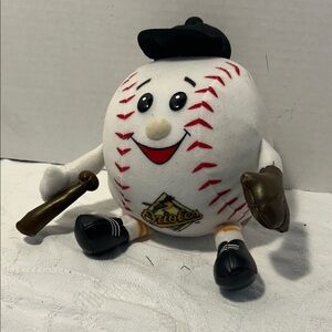 Orioles Baseball Plush Toy with Hat and Bat